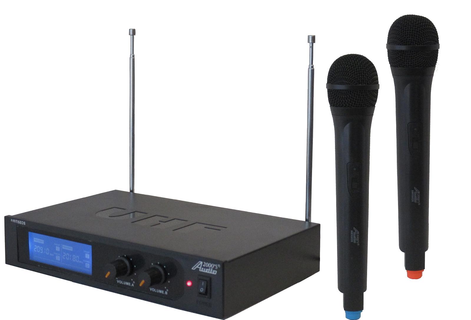 AWM6026L Audio2000S tm AWM6026H VHF Dual Channel Wireless Microphone System 