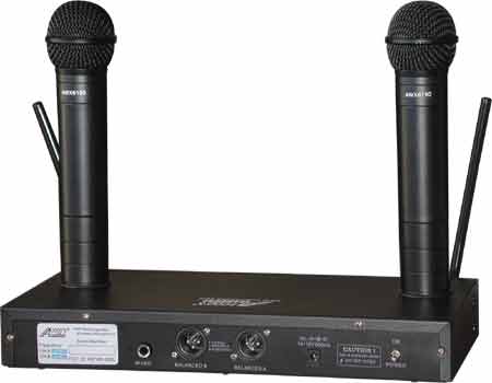 Audio2000's AWM6952ULX UHF Dual Channel Wireless Microphone System